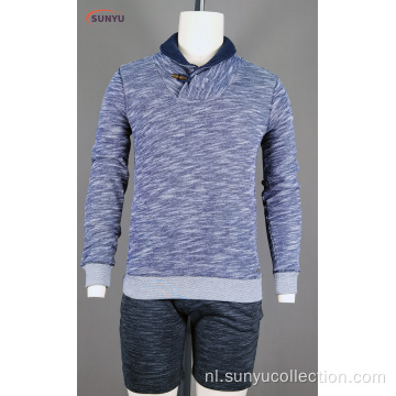 Heren 100% katoenen fleece met lange mouwen sweatshirt